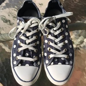 Navy polka dot Converse All Star
